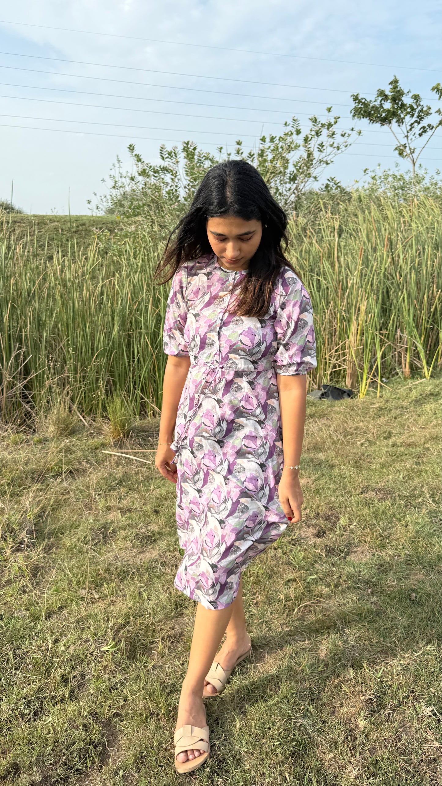 Cotton floral dress