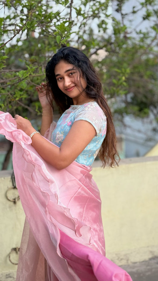 Pastel Organsa Designer Anarkali