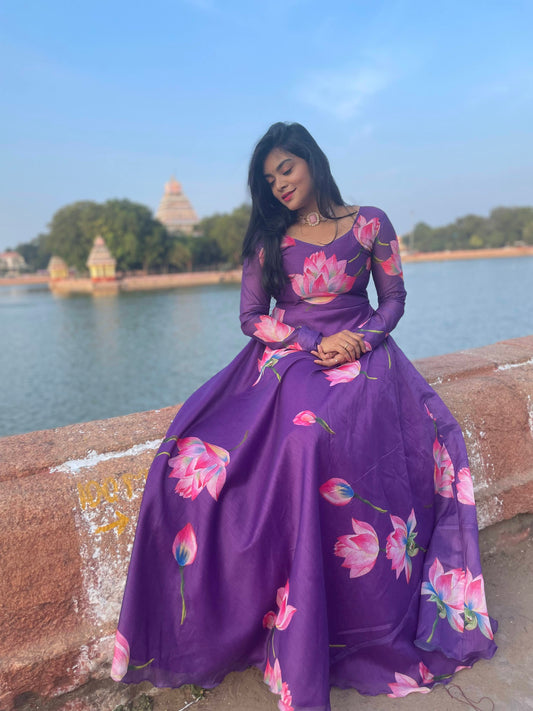 Lotus Chanderi Maxi
