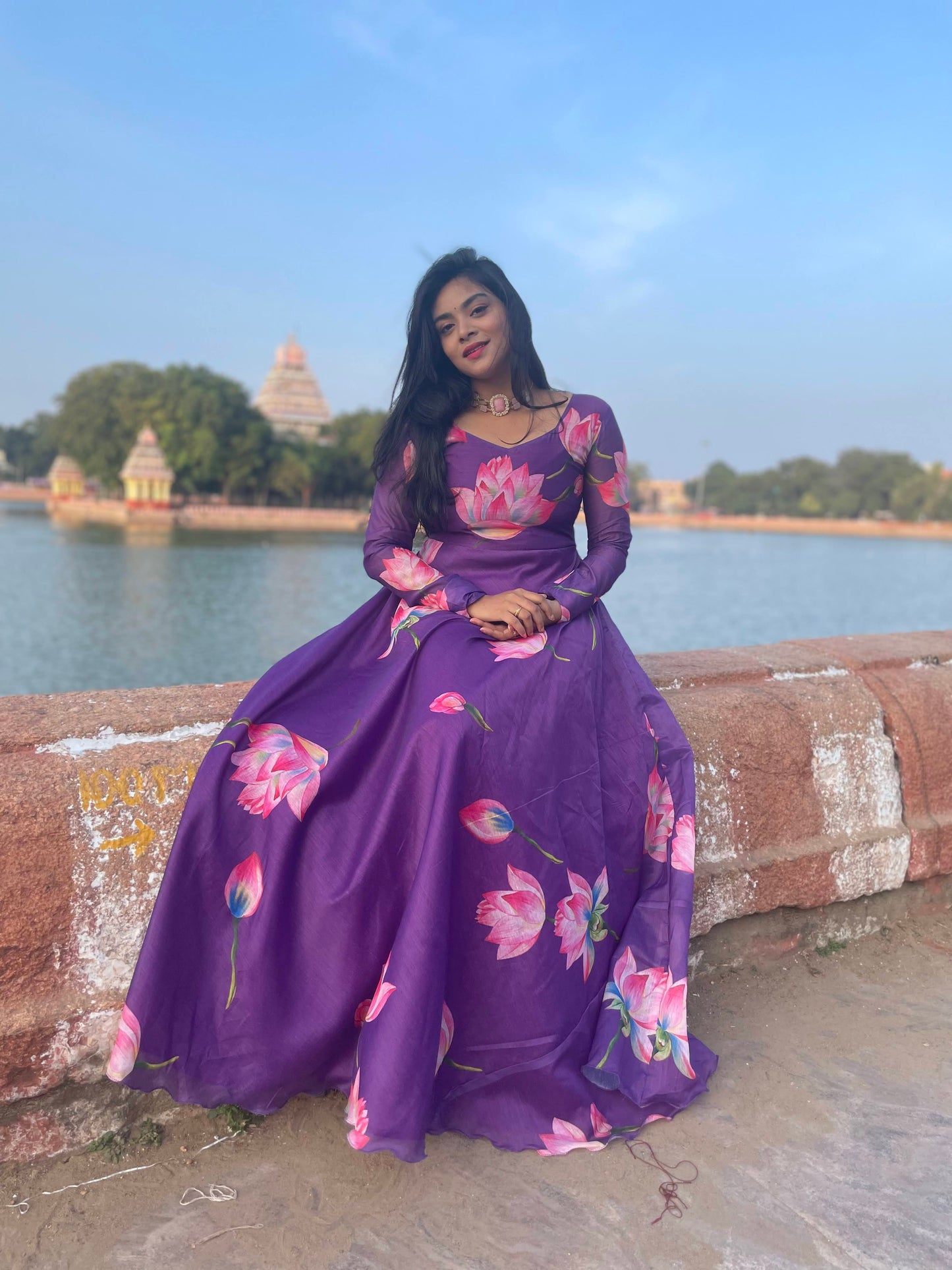Lotus Chanderi Maxi