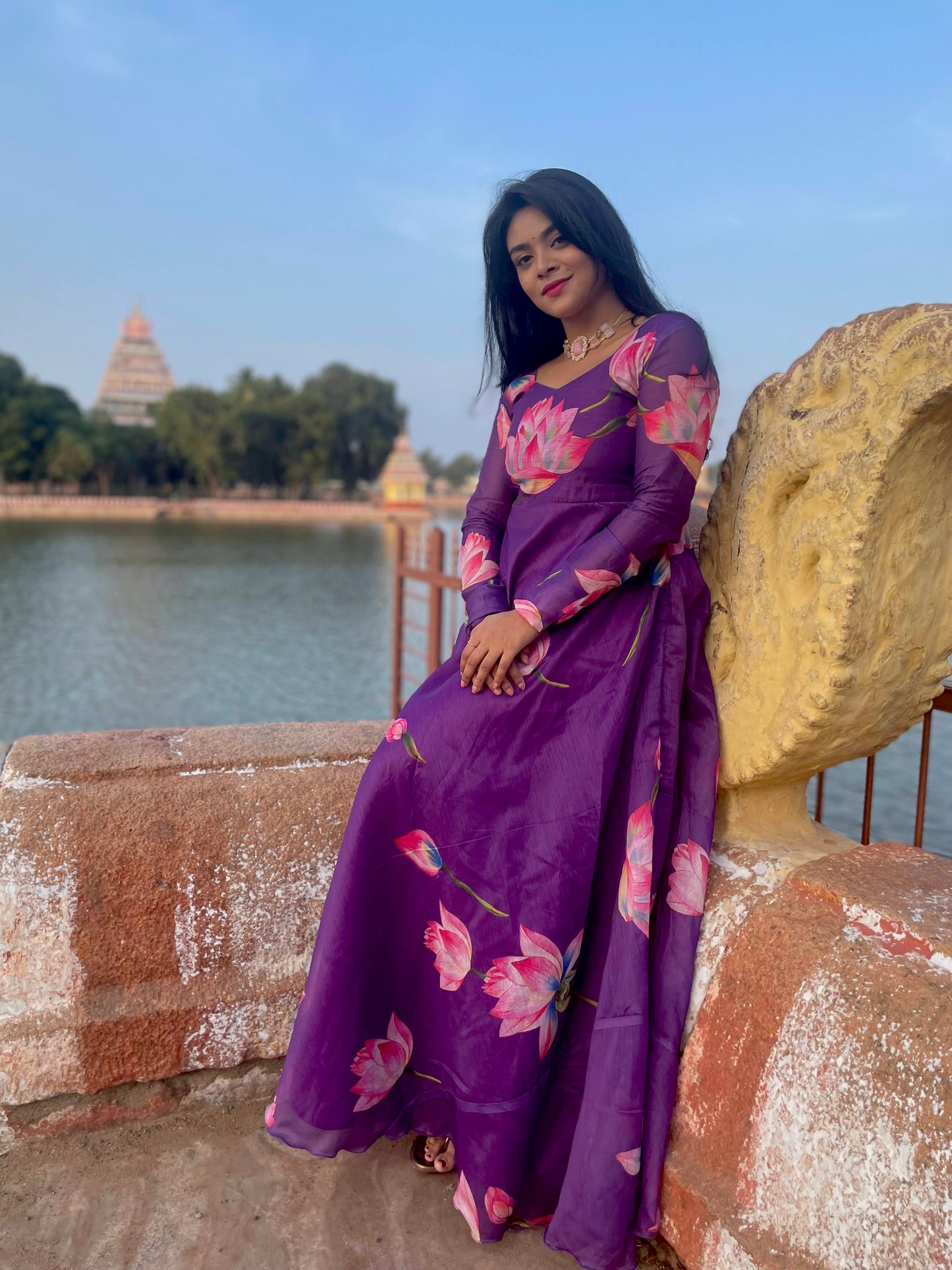 Lotus Chanderi Maxi