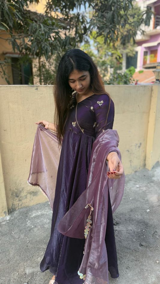 Stunning Violet Anarkali