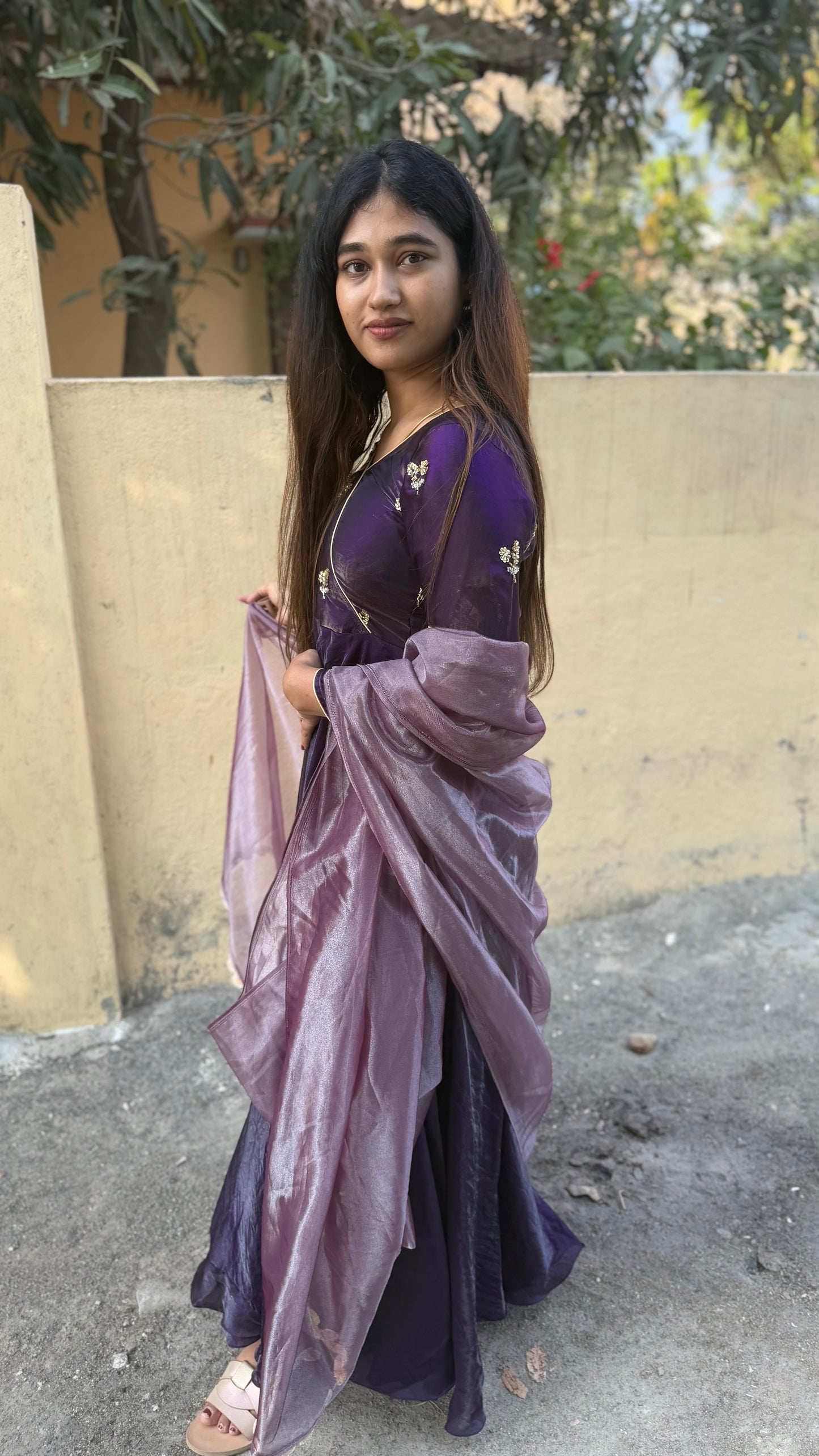 Stunning Violet Anarkali