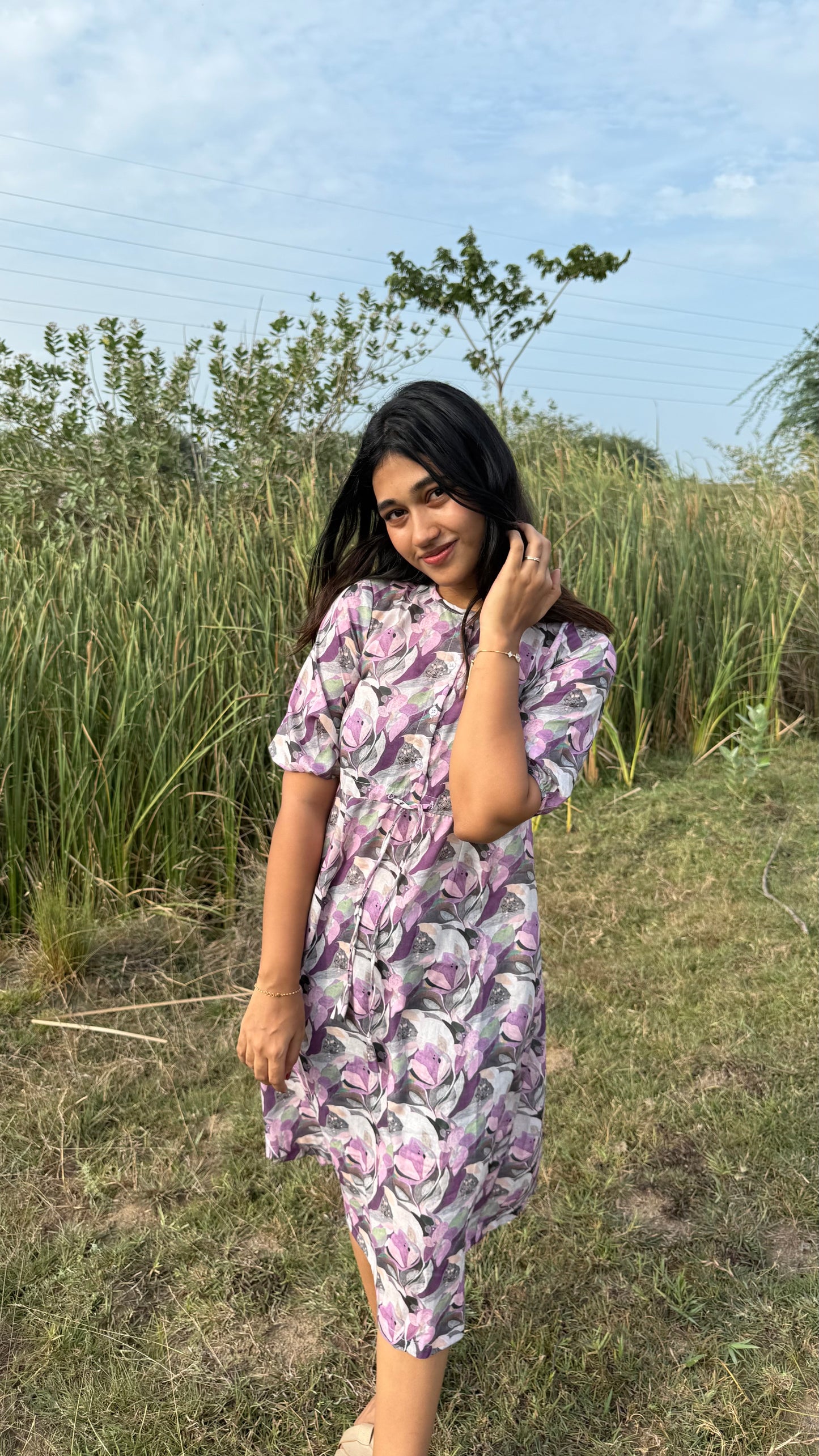 Cotton floral dress