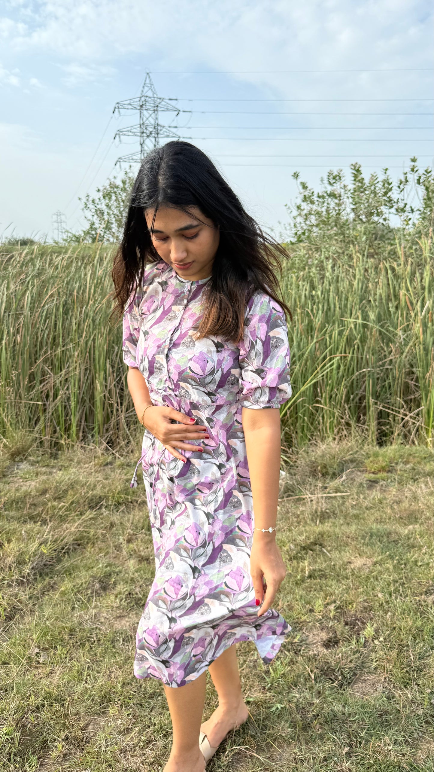 Cotton floral dress