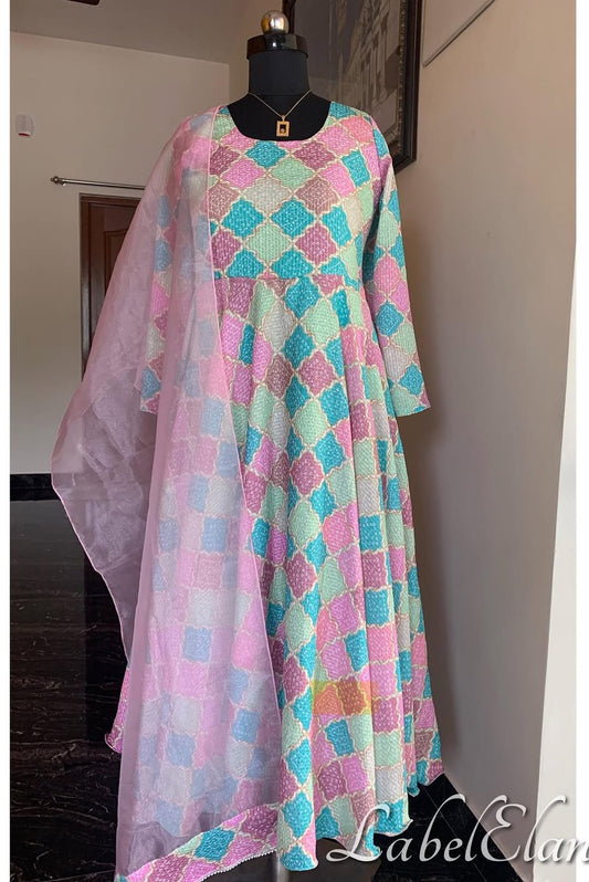 Zahra pastel anarkali