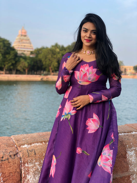 Lotus Chanderi Maxi