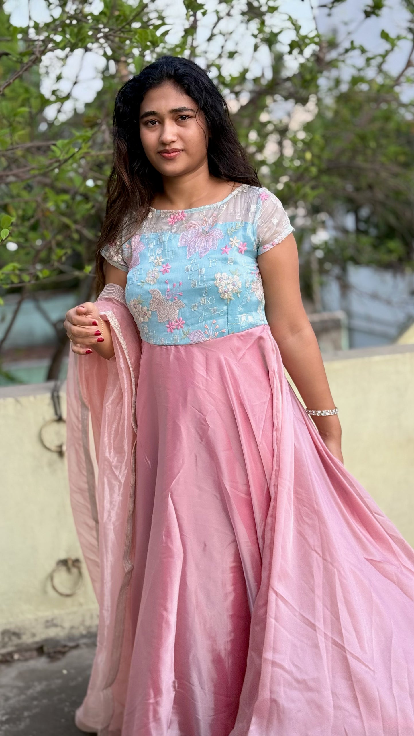 Pastel Organsa Designer Anarkali