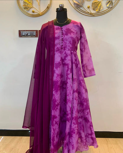 Tie and Dye Chanderi Maxi