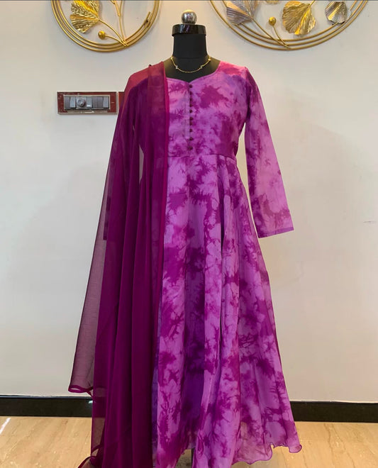 Tie and Dye Chanderi Maxi