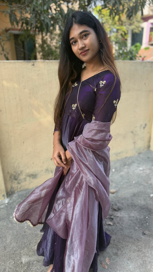 Stunning Violet Anarkali